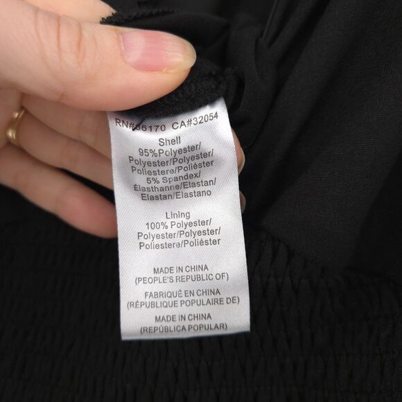 Anthropologie Hutch wide-leg jumpsuit Size 2X black sleeveless smocked waistband - Picture 10 of 11